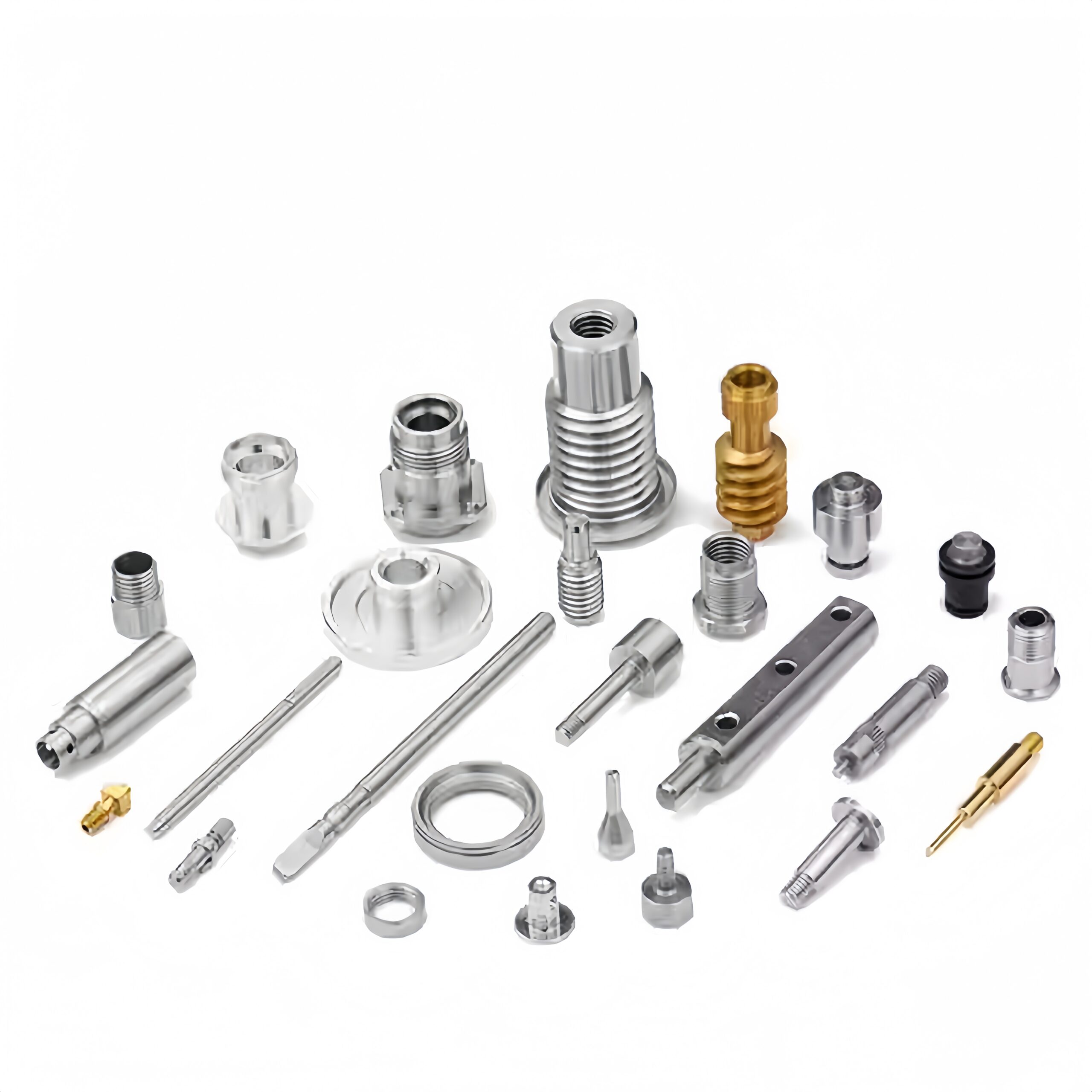 custom metal parts including CNC turned components and precision hardware