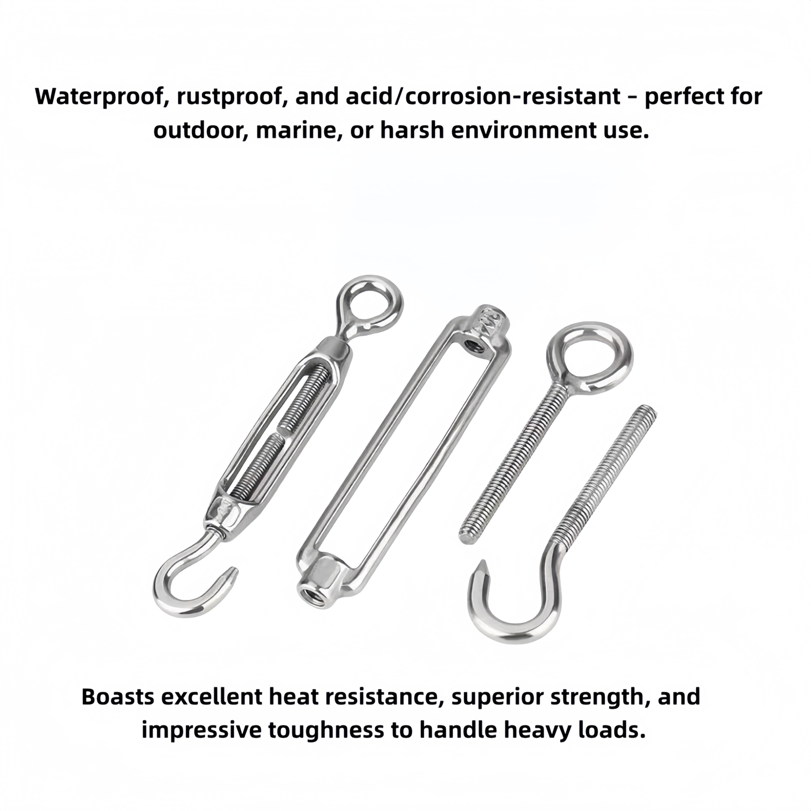 Marine Grade 316 Stainless Steel Turnbuckle Hook and Eye from Trusted Supplier