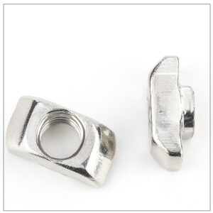 Silver T-slot nuts for aluminum extrusion profiles, T-nuts hardware for 2020 3030 4040 series.