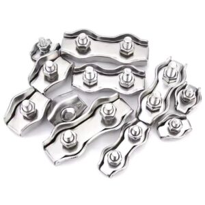 Heavy Duty Stainless Steel Duplex Wire Rope Clamps for Rigging Hardware