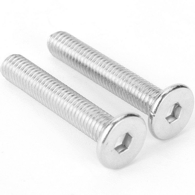CNC Machined Heavy Duty Flat Head Hex Screws with ±0.005mm Tolerance