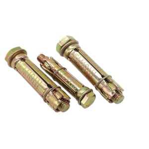 Q235 Carbon Steel Wedge Anchor Yellow Zinc Plated Sleeve Expansion Bolt