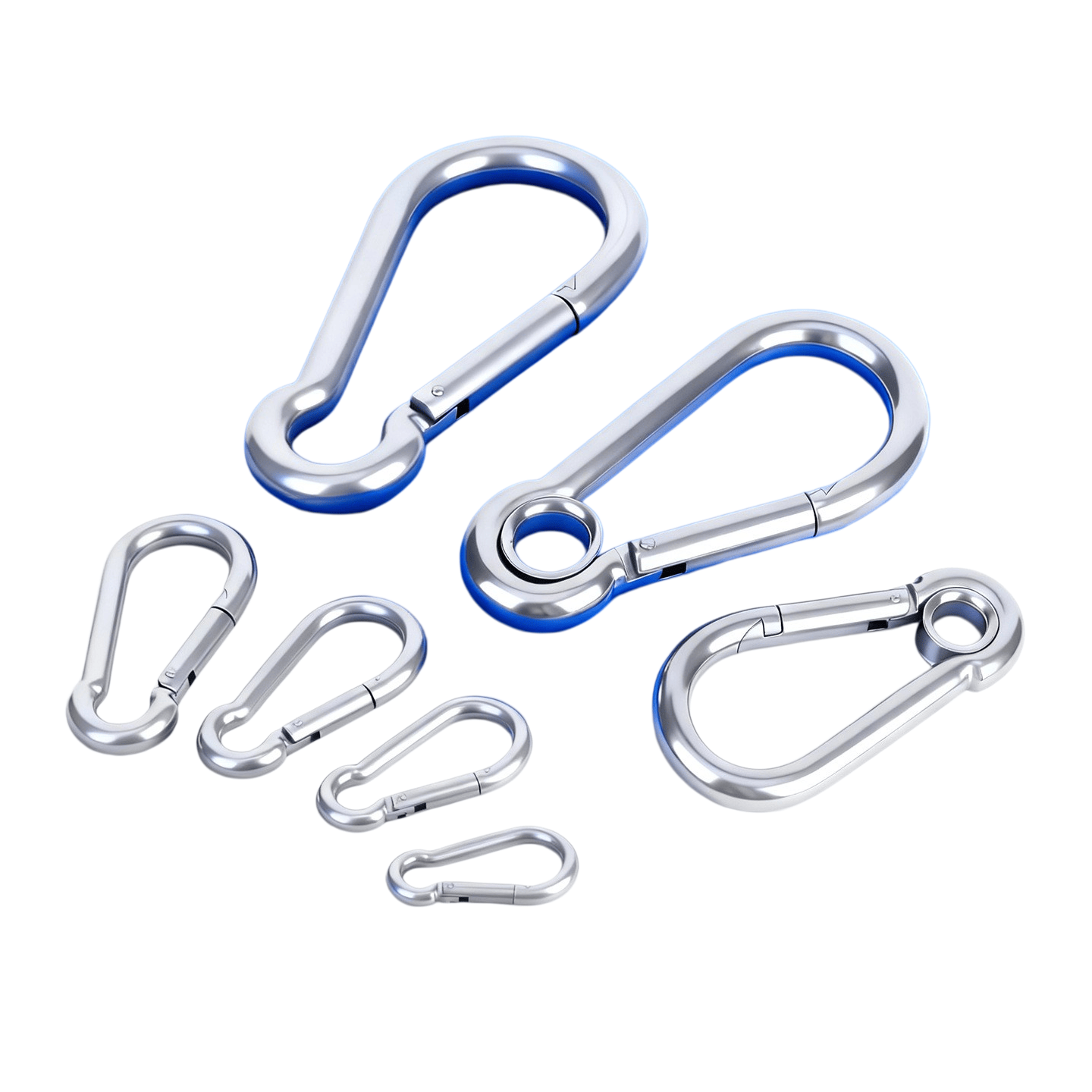 SS316 carabiner hook for rigging snap hook applications.