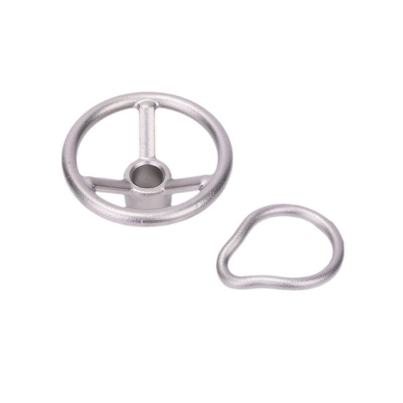 Three-Spoke Stainless Steel Handwheel Front View three spoke stainless steel handwheel front view