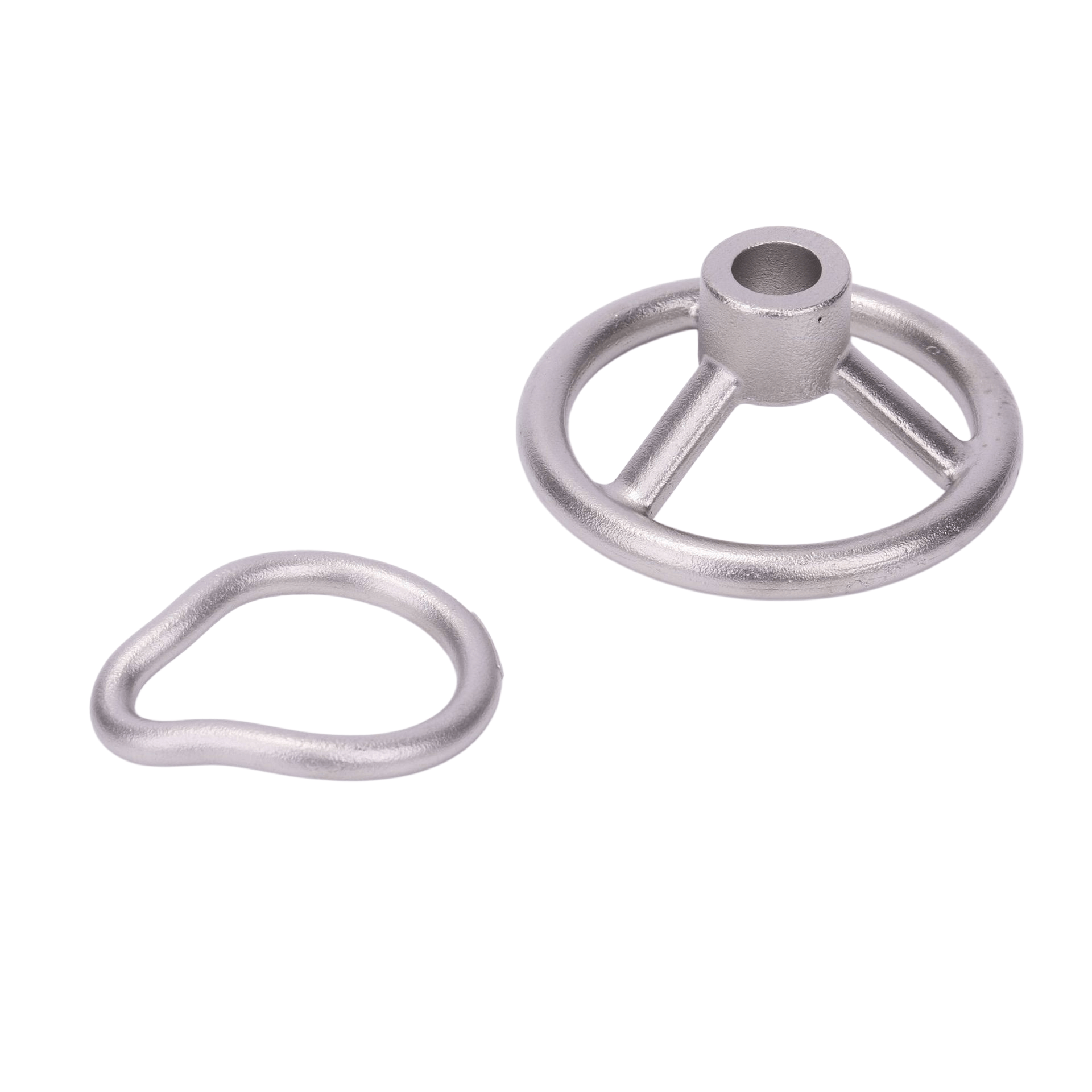 Custom Stainless Steel Three-Spoke Handwheel custom stainless steel handwheel with three spoke design
