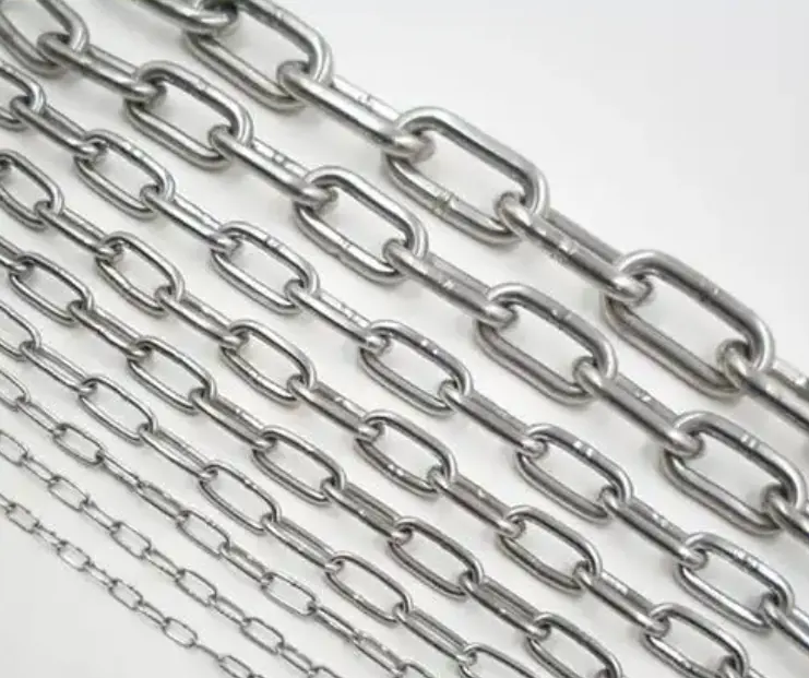 Stainless Steel Chain Link Size Options short and long stainless steel chain link size options