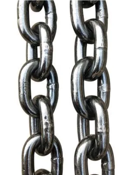close-up of welded stainless steel chain links